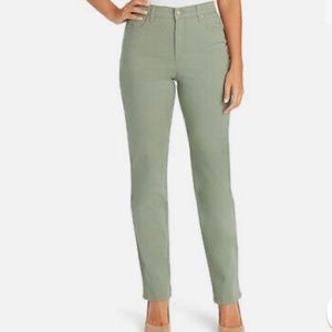 Gloria Vanderbilt Olive Green Straight Leg Jeans